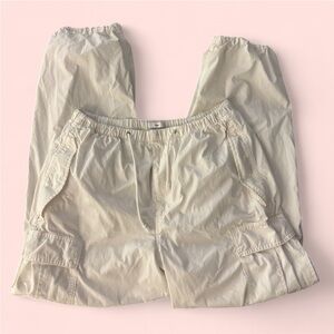 Aritzia TNA White Parachute Pants